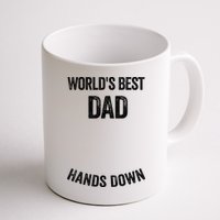 Worlds Best Dad Hands Down Make A Handprint Mug