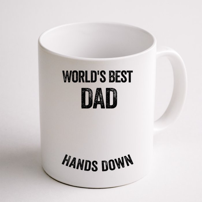 Worlds Best Dad Hands Down Make A Handprint Mug
