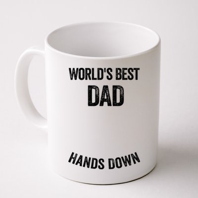 Worlds Best Dad Hands Down Make A Handprint Mug