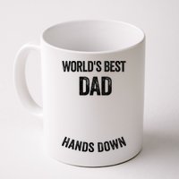 Worlds Best Dad Hands Down Make A Handprint Mug