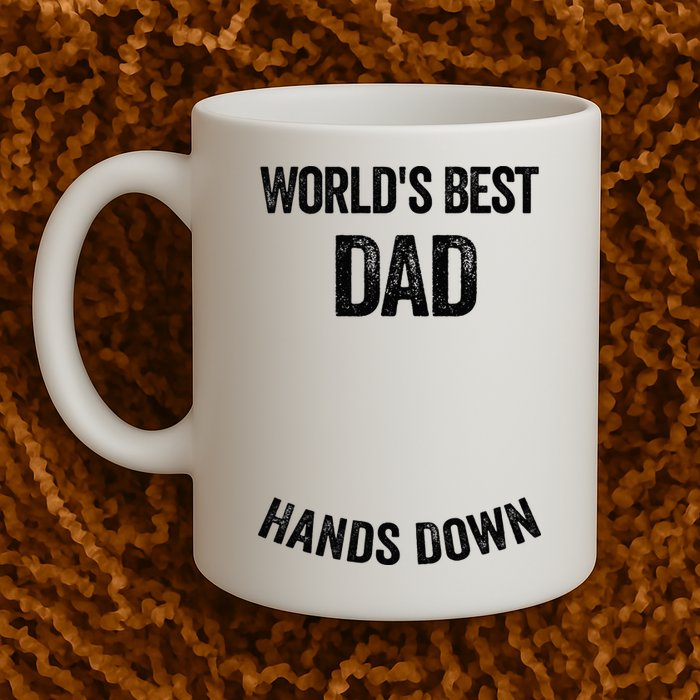 Worlds Best Dad Hands Down Make A Handprint Mug