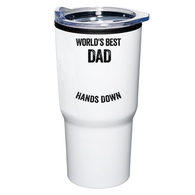 Worlds Best Dad Hands Down Make A Handprint Tumbler