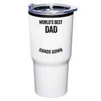 Worlds Best Dad Hands Down Make A Handprint Tumbler