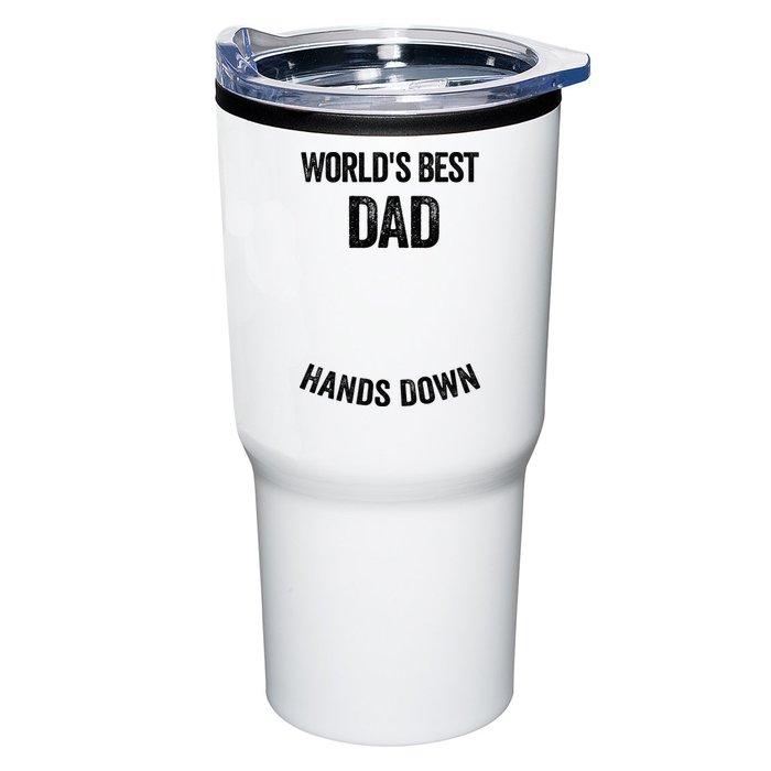 Worlds Best Dad Hands Down Make A Handprint Tumbler