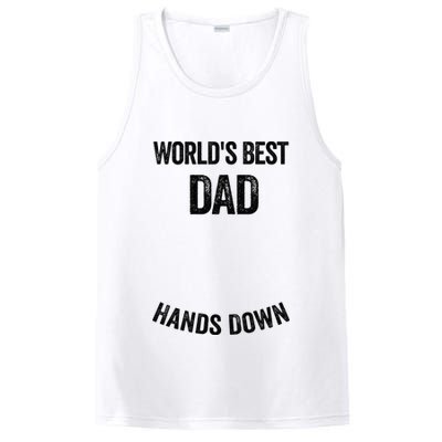 Worlds Best Dad Hands Down Make A Handprint PosiCharge Competitor Tank