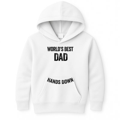 Worlds Best Dad Hands Down Make A Handprint Kids Hoodie