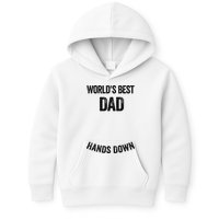 Worlds Best Dad Hands Down Make A Handprint Kids Hoodie