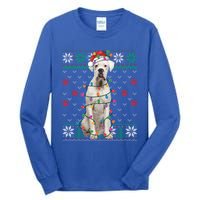 White Boxer Dog Christmas Ugly Sweater Boxer Lover Xmas Gift Tall Long Sleeve T-Shirt