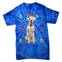 White Boxer Dog Christmas Ugly Sweater Boxer Lover Xmas Gift Tie-Dye T-Shirt