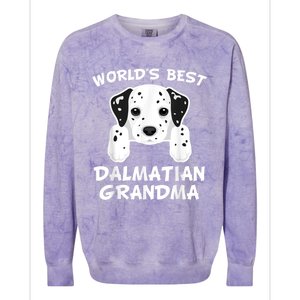 World's Best Dalmatian Grandma Dog Granddog Colorblast Crewneck Sweatshirt