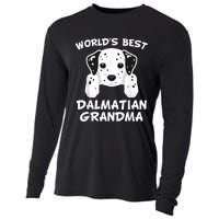 World's Best Dalmatian Grandma Dog Granddog Cooling Performance Long Sleeve Crew