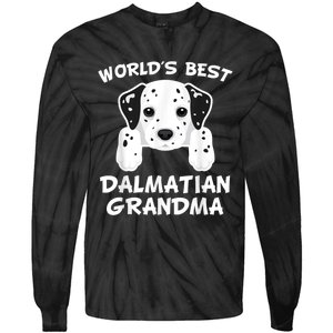 World's Best Dalmatian Grandma Dog Granddog Tie-Dye Long Sleeve Shirt