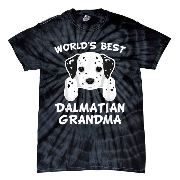 World's Best Dalmatian Grandma Dog Granddog Tie-Dye T-Shirt