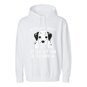 World's Best Dalmatian Grandma Dog Granddog Garment-Dyed Fleece Hoodie