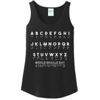 World Braille Day Blind Awareness Solidarity Design Ladies Essential Tank