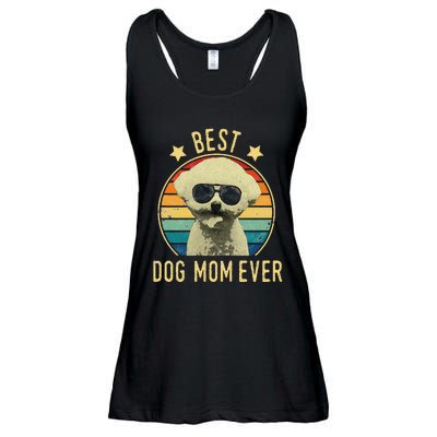 Womens Best Dog Mom Ever Bichon Frise Mother's Day Gift Ladies Essential Flowy Tank