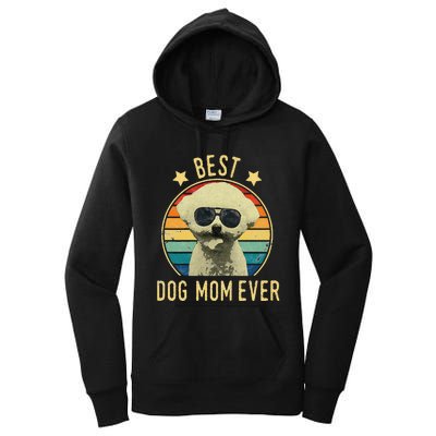 Womens Best Dog Mom Ever Bichon Frise Mother's Day Gift Women's Pullover Hoodie