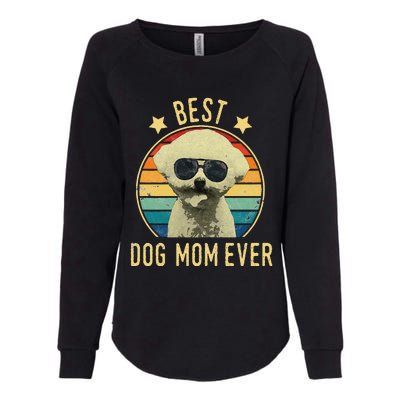 Womens Best Dog Mom Ever Bichon Frise Mother's Day Gift Womens California Wash Sweatshirt