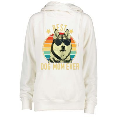 Womens Best Dog Mom Ever Siberian Husky Mothers Day Gift Womens Funnel Neck Pullover Hood