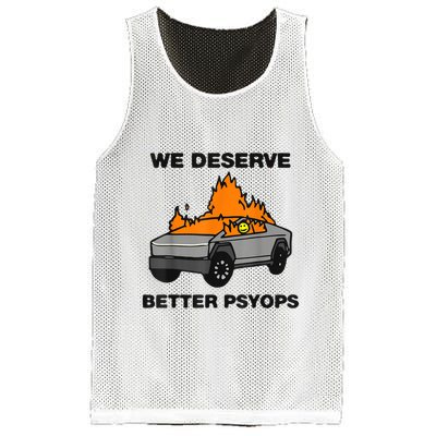 We Better Deserve Better Psyops Funny Mesh Reversible Basketball Jersey Tank