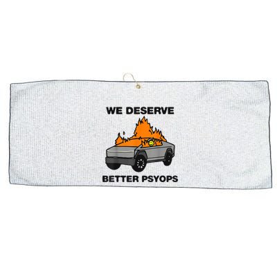 We Better Deserve Better Psyops Funny Large Microfiber Waffle Golf Towel