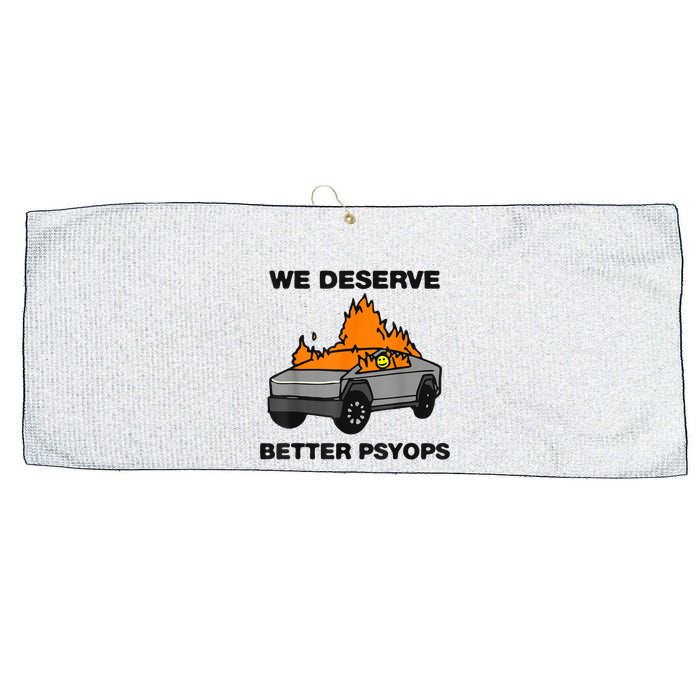 We Better Deserve Better Psyops Funny Large Microfiber Waffle Golf Towel