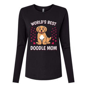 World's Best Doodle Mom Goldendoodle Mama Mother Gift Womens Cotton Relaxed Long Sleeve T-Shirt