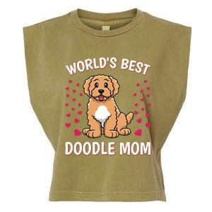 World's Best Doodle Mom Goldendoodle Mama Mother Gift Garment-Dyed Women's Muscle Tee