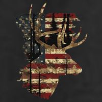 Whitetail Buck Deer Hunting Usa American Flag 11oz C Handle Ceramic Mug