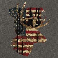 Whitetail Buck Deer Hunting Usa American Flag Cotton Canvas Backpack