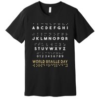 World Braille Day Blind Awareness Solidarity Premium T-Shirt