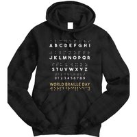 World Braille Day Blind Awareness Solidarity Tie Dye Hoodie