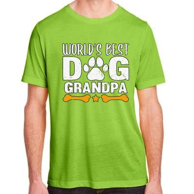 Worlds Best Dog Grandpa Puppy Grandfather Paw Fur Parent Adult ChromaSoft Performance T-Shirt