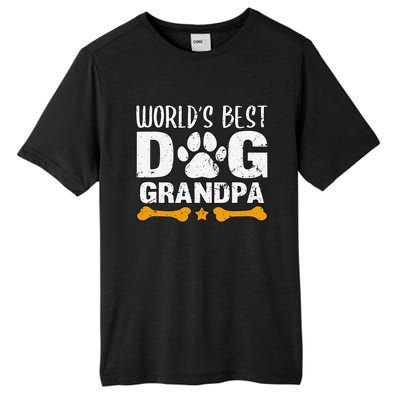 Worlds Best Dog Grandpa Puppy Grandfather Paw Fur Parent Tall Fusion ChromaSoft Performance T-Shirt