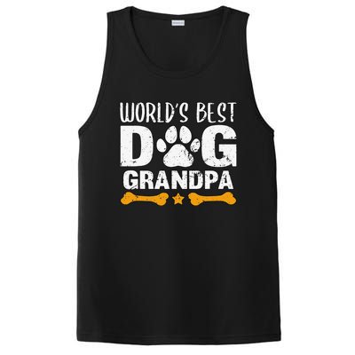 Worlds Best Dog Grandpa Puppy Grandfather Paw Fur Parent PosiCharge Competitor Tank