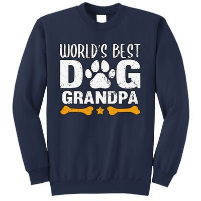 Worlds Best Dog Grandpa Puppy Grandfather Paw Fur Parent Sweatshirt