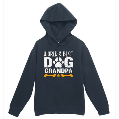 Worlds Best Dog Grandpa Puppy Grandfather Paw Fur Parent Urban Pullover Hoodie