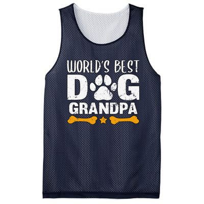 Worlds Best Dog Grandpa Puppy Grandfather Paw Fur Parent Mesh Reversible Basketball Jersey Tank