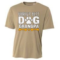 Worlds Best Dog Grandpa Puppy Grandfather Paw Fur Parent Cooling Performance Crew T-Shirt