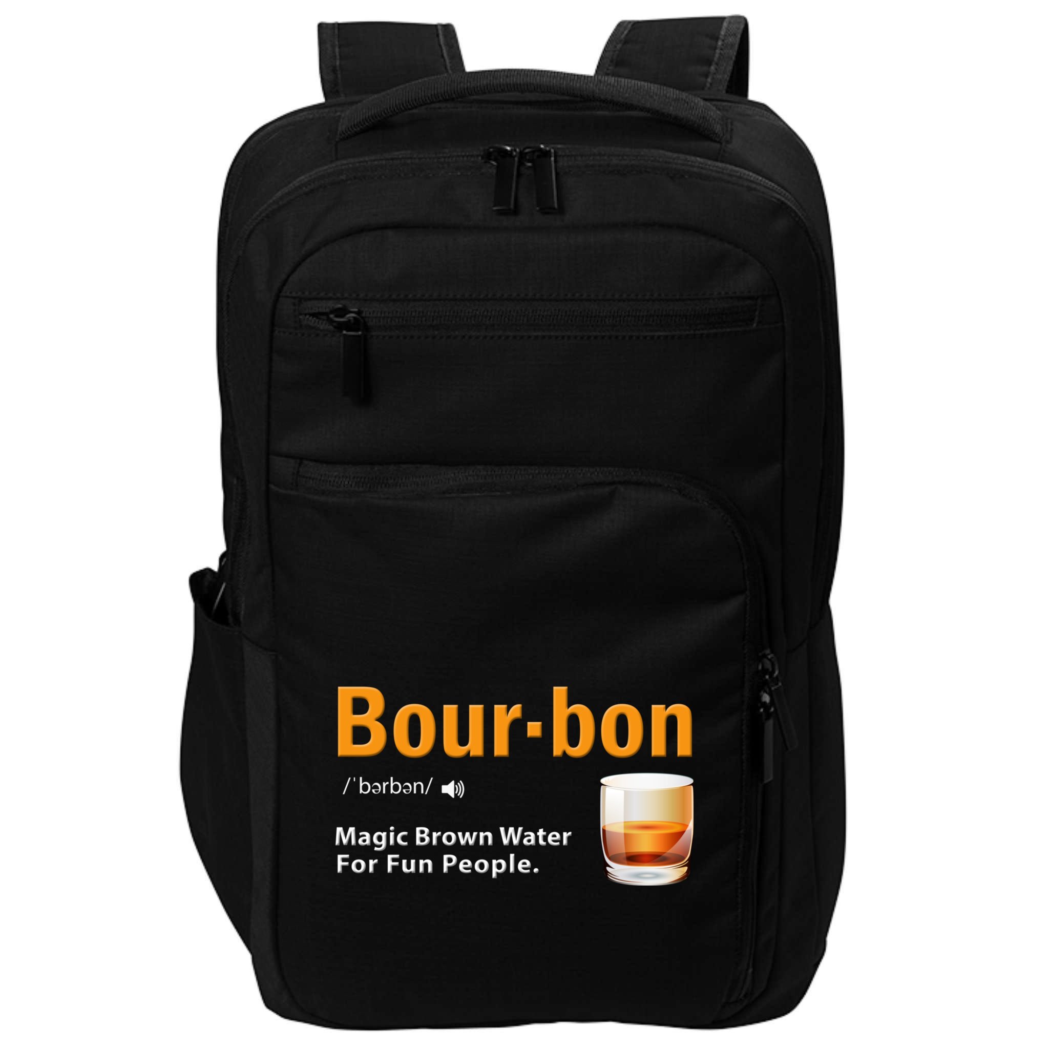 Whiskey Bourbon Definition Magic Brown Water Kentucky Impact Tech Backpack