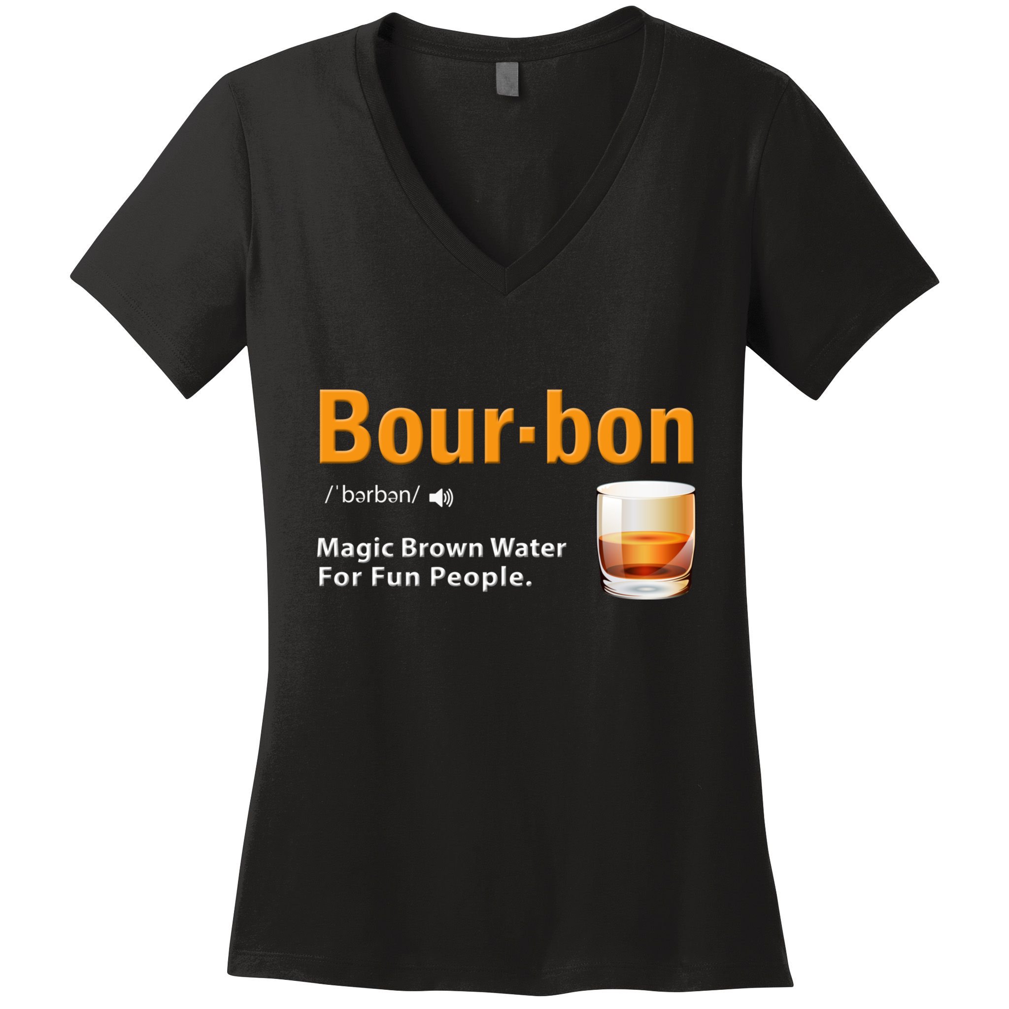 Whiskey Bourbon Definition Magic Brown Water Kentucky Women's V-Neck T-Shirt