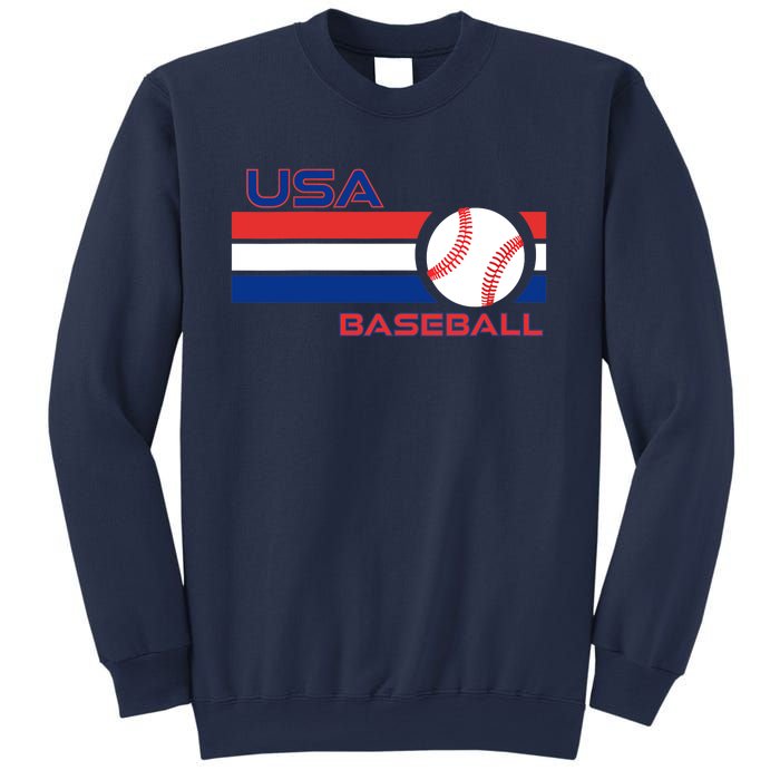 Wo Ball Dad Love USA Professional Baseball American Flag Themed V-Neck Sweatshirt