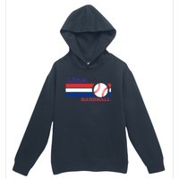 Wo Ball Dad Love USA Professional Baseball American Flag Themed V-Neck Urban Pullover Hoodie