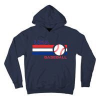 Wo Ball Dad Love USA Professional Baseball American Flag Themed V-Neck Tall Hoodie