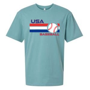 Wo Ball Dad Love USA Professional Baseball American Flag Themed V-Neck Sueded Cloud Jersey T-Shirt