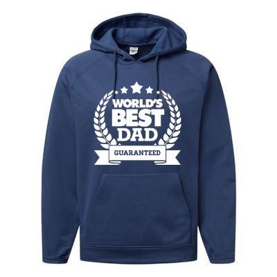 Worlds Best Dad Performance Fleece Hoodie