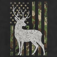 Whitetail Buck Deer Hunting American Camouflage USA Flag 11oz C Handle Ceramic Mug