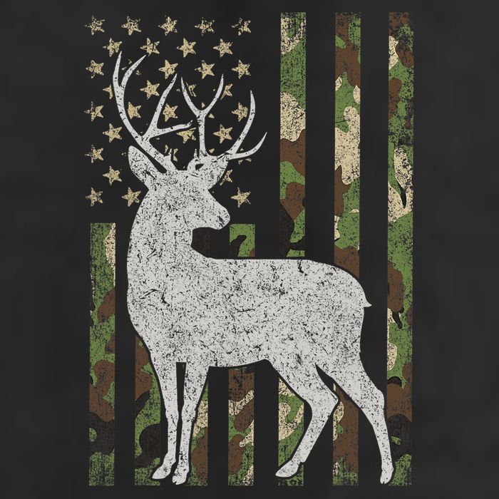 Whitetail Buck Deer Hunting American Camouflage USA Flag 11oz C Handle Ceramic Mug