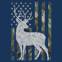 Whitetail Buck Deer Hunting American Camouflage USA Flag Infant Baby Jersey Bodysuit