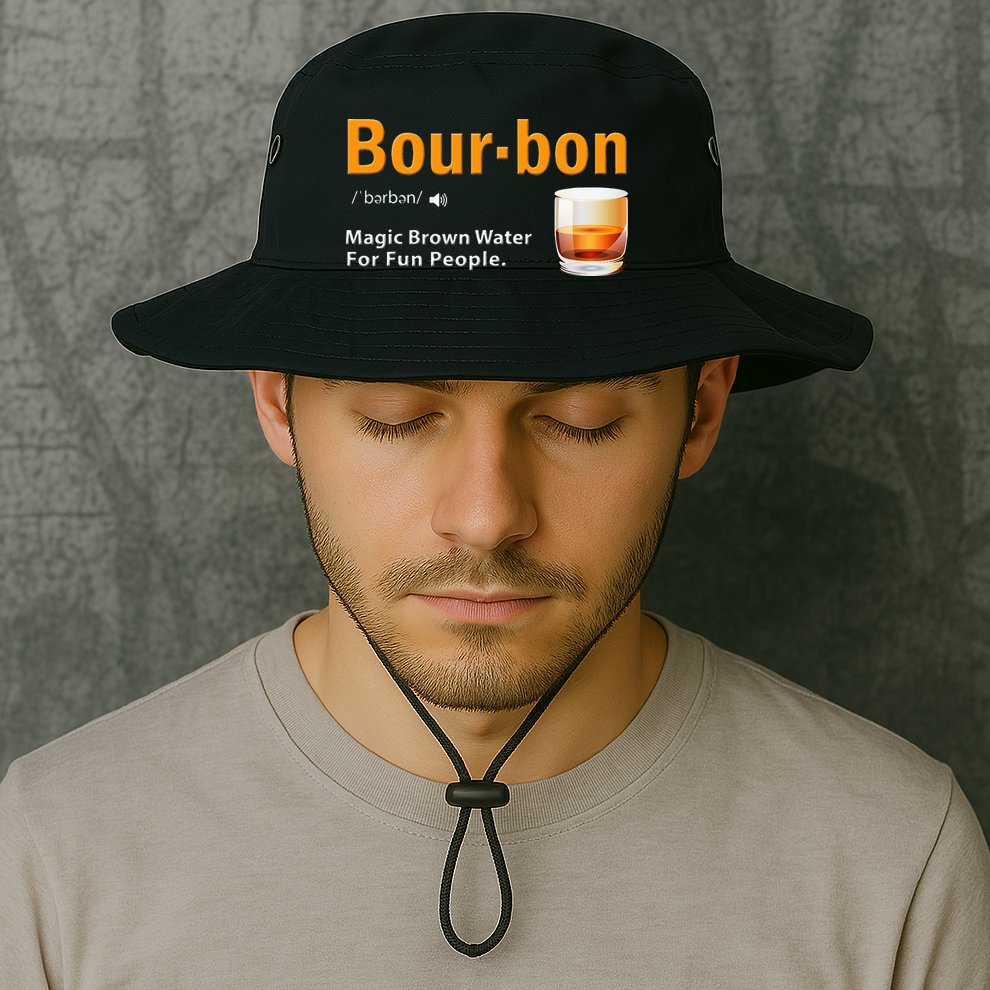 Whiskey Bourbon Definition Magic Brown Water Kentucky Bucket Hat